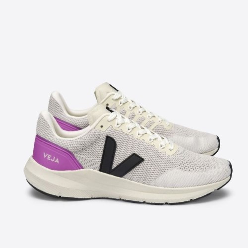 Veja Marlin V-knit Mens Trainers White/Pink UK 86869